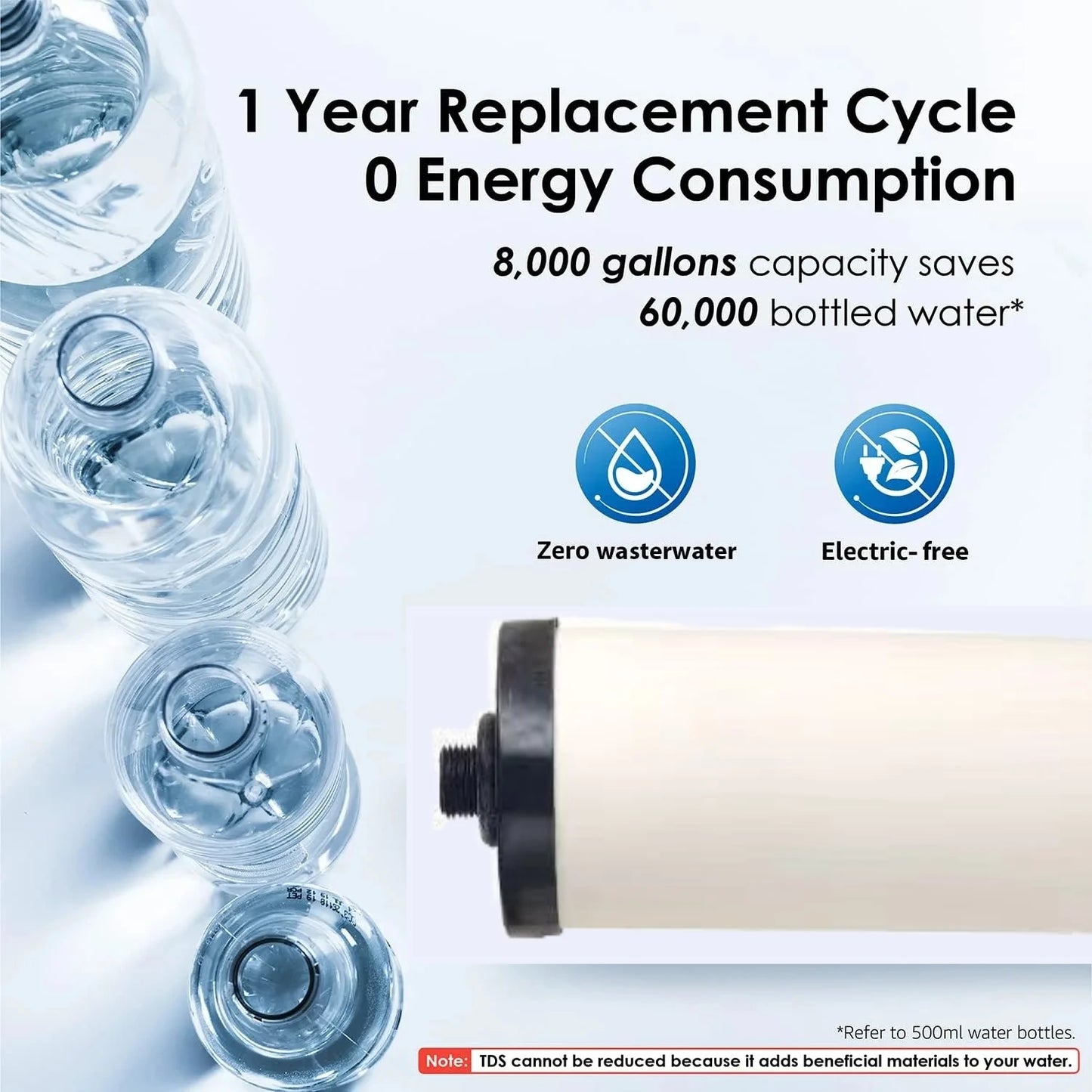 Kitchen Under Sink Drinking Water Filter Purifier With Faucet Reduces Bacteria, Metal,Lead, Chlorine and Odor.