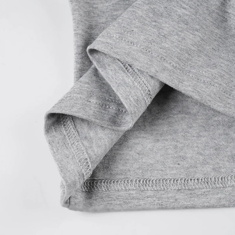 Trendix Basic Long Sleeve Crop Tops Women Summer O Neck Loose Casual Solid Pullover Top Ladies Street Party Club Fashion T Shirt