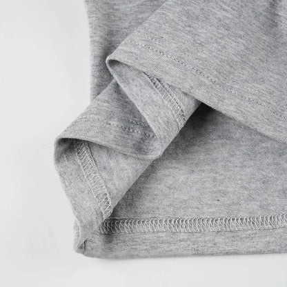 Trendix Basic Long Sleeve Crop Tops Women Summer O Neck Loose Casual Solid Pullover Top Ladies Street Party Club Fashion T Shirt