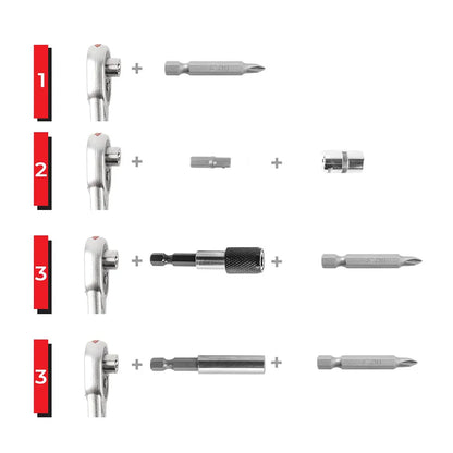 Podofo 208-teiliges Master-Schraubendreher-Bit-Set, 1/4 Zoll Sechskantschaft-Bit-Steckschlüsselsatz, Reparatur-Handwerkzeug-Set für den Heim- und Heimgebrauch