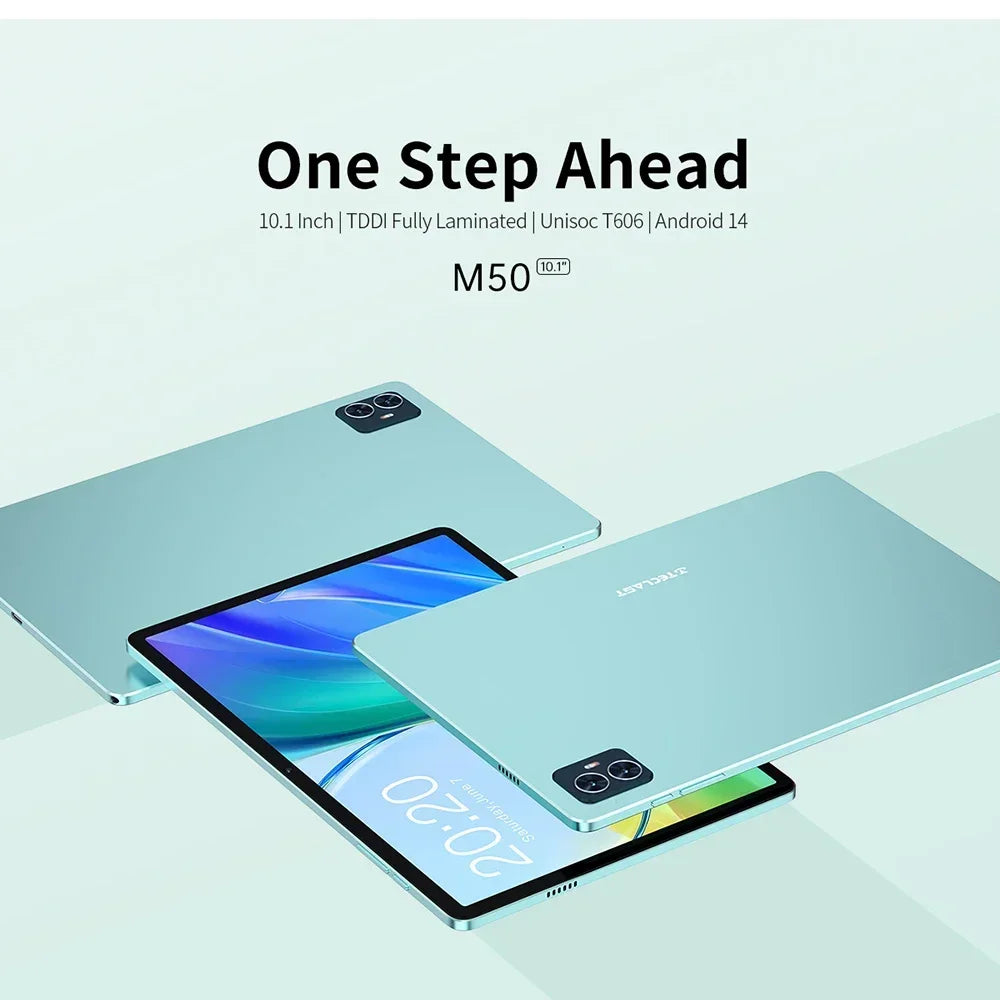 Teclast M50 Tablet 6GB RAM 128GB ROM Unisoc T606 Octa-core 10.1inch TDDI Android 14 WiFi BT5.0 6000mAh Type-C Tablet Case.