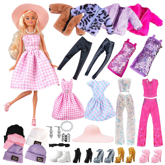 1 Set Fashion Clothes For Doll Clothes Coat Jacket Pants Dress Shirt Sweater Skirt Daily Wear Mini Doll Accessories Girl`s Toy.