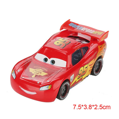 Disney Pixar Cars 2 3 Lightning McQueen Race Div Fritter Miss Tractor Frank 1:55 Diecast Metal Alloy Model Car For Kid Xmas Gift