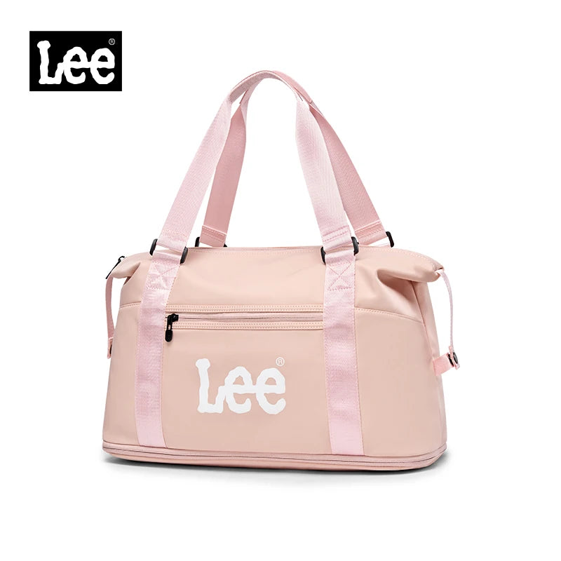 LEE Expandable Large Capacity Luggage Travel Handbag Women Sports Fitness Gym Yoga Bag Waterproof Dry Wet Pocket Duffel Bag