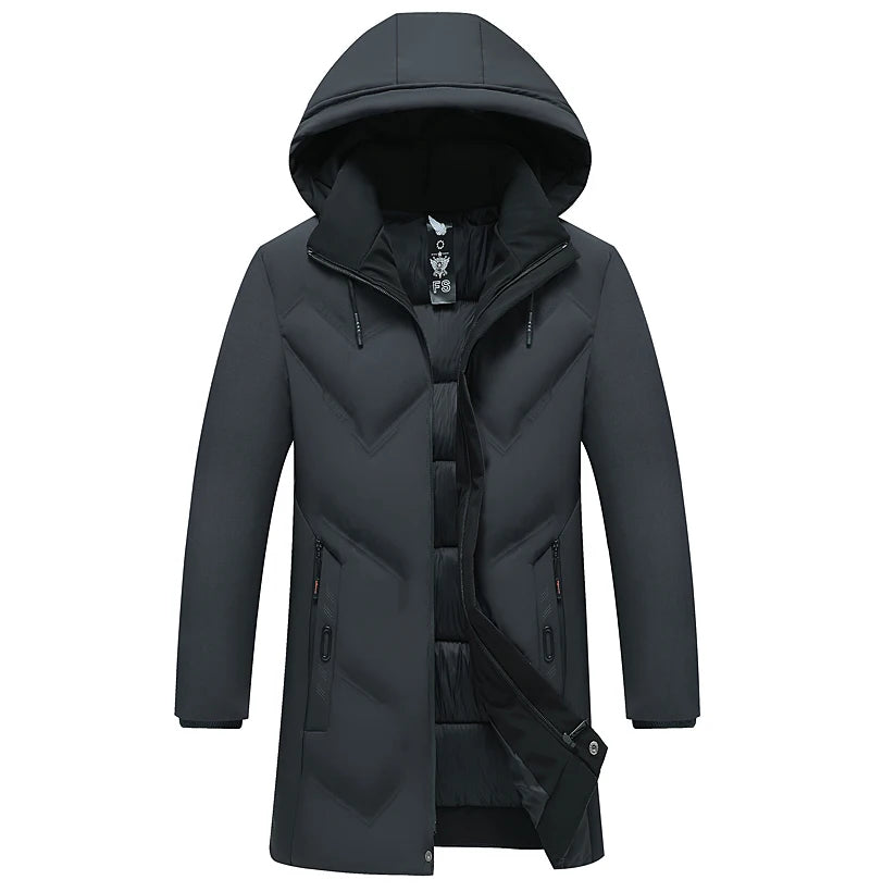Top Grade Designer New Brand Men Parka Jacket Thick Casual Fashion Windbreaker Hooded Bubble Coats Long Mens Clothes 2025.