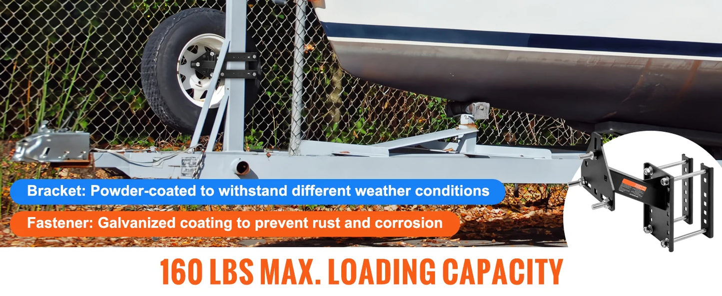 SucceBuy 160 lbs Ersatzreifenträger mit Befestigungsschrauben, Halterungsschuhe an Bolzenmustern, Reifenmontage-Radhalter für Anhänger, Wohnmobile