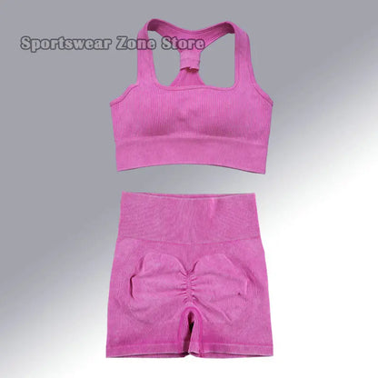 Yoga Suit High Waist Leggings Running Training Tights Sports Outfits Long Sleeve Crop Top Bra Seamless Fitenss Set Fitness Wear