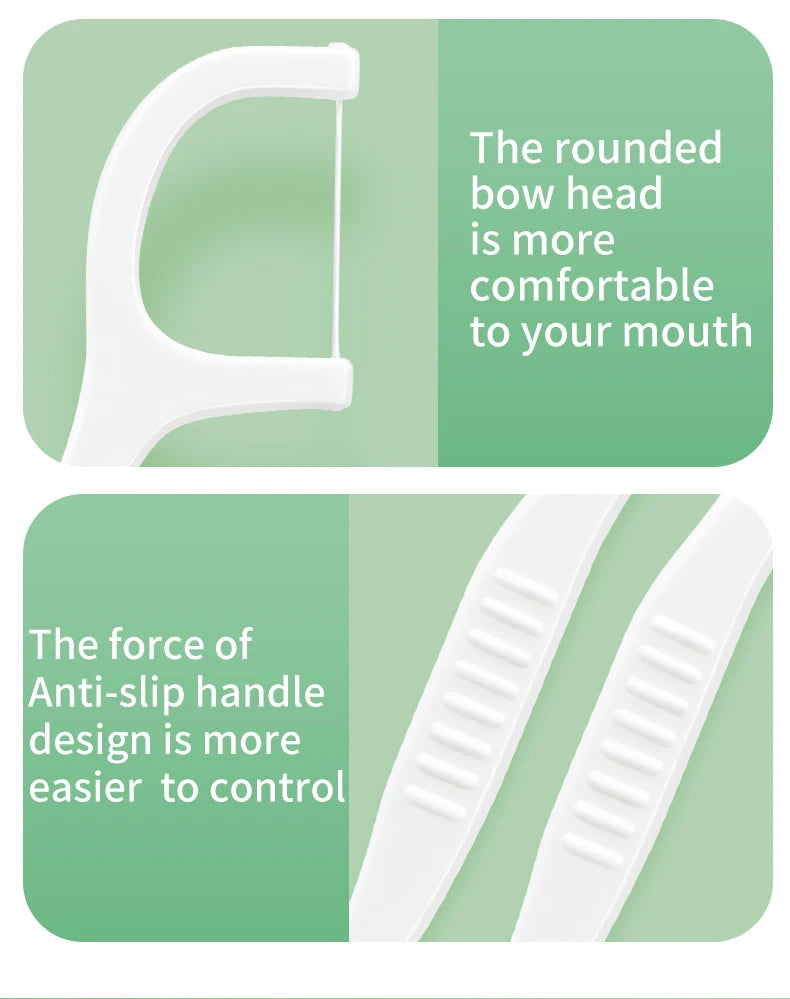 500/250/50PCS - Smooth Floss Rod - Cleaning interdental gaps and oral care.