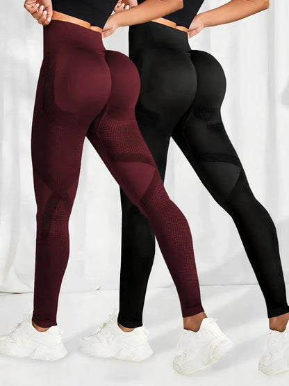 Atmungsaktive Yoga-Leggings mit hoher Taille für Damen, einfarbig, Bauchkontrolle, Sportbekleidung, bequeme Fitness-Studio-Strumpfhose, Activewear