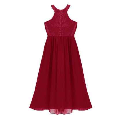 Iiniim Teen Mädchen Ärmellose Pailletten Floral Spitze Glänzenden Kleid Vestido de festa für Hochzeit Formale Geburtstag Party Sommer Kleider