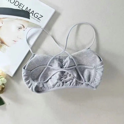 1pcs Womens Top Cross Strap Sports Bra Thin Push Up Sport Bra Yoga Gym Crop Tops Brassiere Fitness Breathable Girls Student Bras.