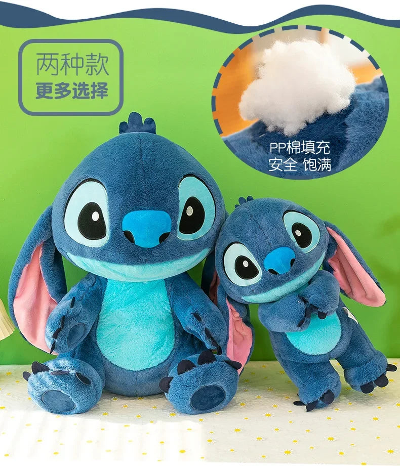 80cm Big Size Disney LILO & Stitch Anime Plush Stuffed Doll Room Plushies Pillow Kawaii Ornaments Children's Holiday Gifts.