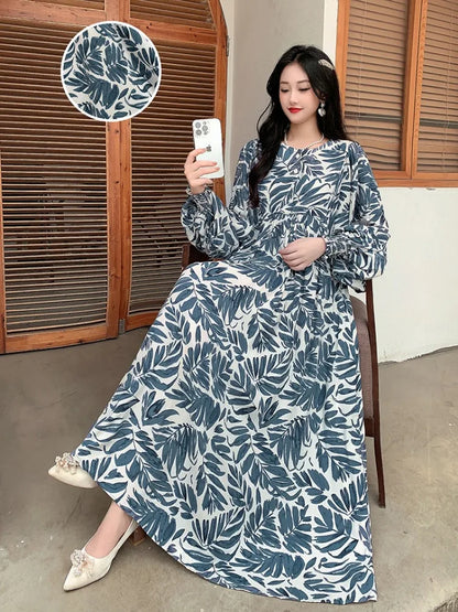 Kleid Frauen Kleidung plus Größe Frühling Sommer böhmischen Strand koreanischen Stil Blumen Vintage Vestidos Robe lose Kleider übergroß.