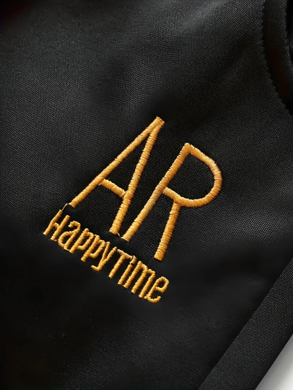 Autumn and winter men's set zipper Stand-up collar sportswear set suitable for fitness running exercise 2 pieces set.