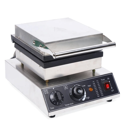 Waffle Maker Non-stick Electric Grill 1500 W Commercial Waffle Maker Made of Stainless Steel 2 Grid Shape.