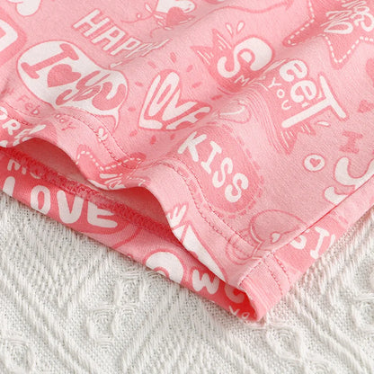 40S Cotton Women Panties Cartoon Shorts Sports Boxer Breathable Summer Sexy Underwear Mid-Waist Boyshort Female Student Pants.