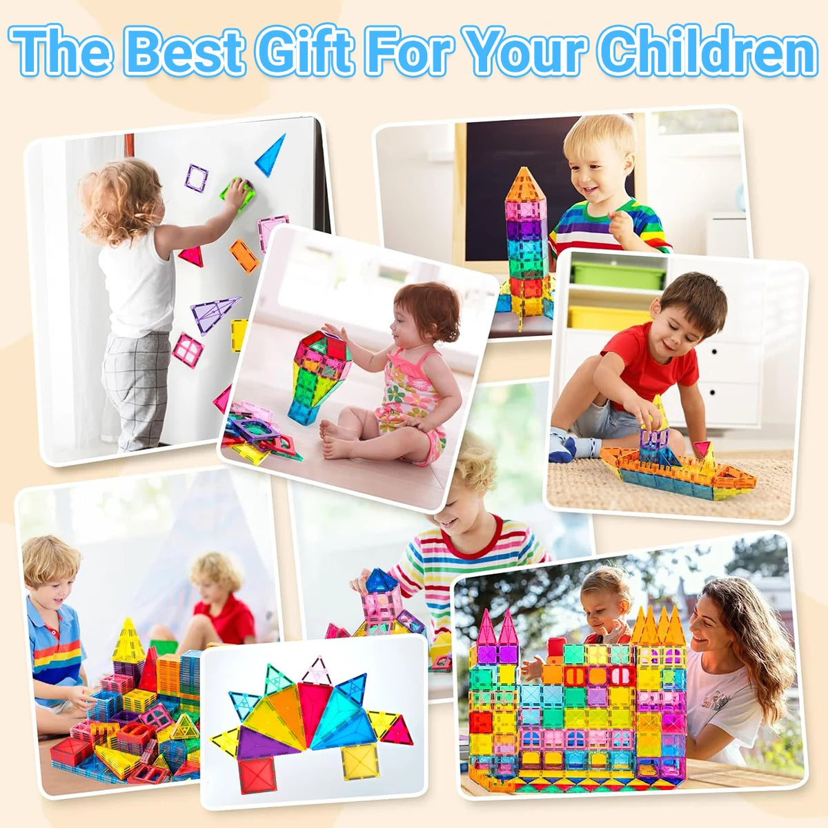 40/64/100PCS Magnetic Building Blocks Montessori  Educational Constructor Toys Set For Kids Game For Boys Girl Gifts.