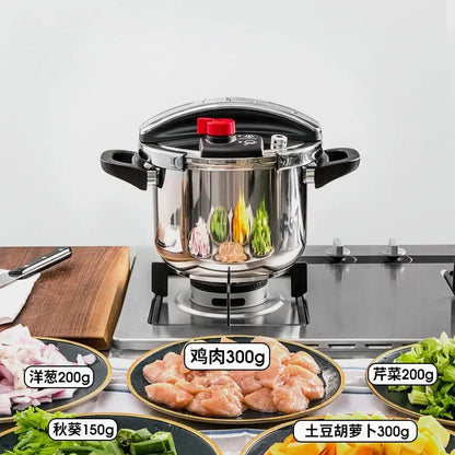 MOEYE 4/6L Pressure Cooker Multifunctional Pressure-Limited Explosion-proof Pressure Cooker Stainless Steel Kitchen Pressure Pot.