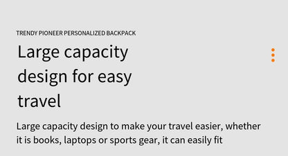Trendiger Rucksack, Unisex-Freizeitrucksack, Kurzstrecken-Reisetasche für den Außenbereich, personalisierter Laptop-Rucksack, multifunktionale Aufbewahrungstasche mit großem Fassungsvermögen.
