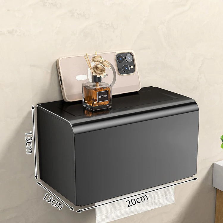 Wasserdichte Toilettenpapierbox zur Wandmontage, perforierte Rollenpapier-Schublade, Handtuch, Schublade, Aufbewahrungsregal, Organizer, Badezimmer