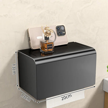 Wasserdichte Toilettenpapierbox zur Wandmontage, perforierte Rollenpapier-Schublade, Handtuch, Schublade, Aufbewahrungsregal, Organizer, Badezimmer