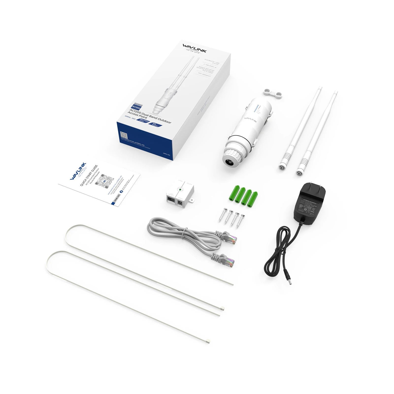 WAVLINK AC/300/600/1200/1800/3000 Outdoor Router Access Point Long Range IP67 Waterproof Wi-Fi Extender With Active/Passive PoE.