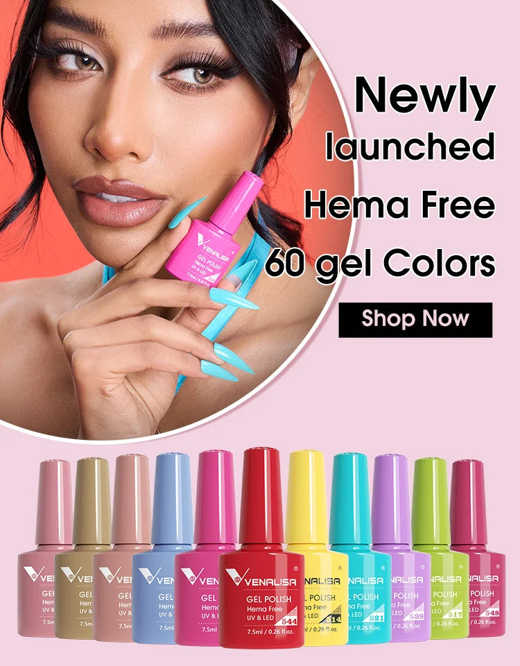 15ml VENALISA Gel Nail Polish Highly Pigmented Full Coverage Nail Gel Lacquer Semi Permanent Beauty Matt Top Coat Gel Varnish.