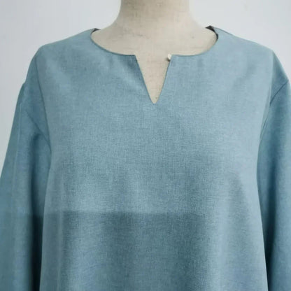 Lockeres, elegantes, reines, langes Kleid im Nahen Osten-Stil für Damen in Übergröße, schlanker Midirock, lässiges, bequemes Maxikleid