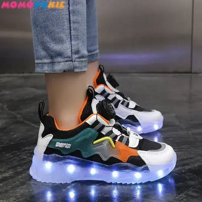Children Fashion Kids Led Shoes for Girls Usb Charging Sneakers Outdoor Sport Footwear Boys Luminous Shoes 2023 Glowing Sneakers.