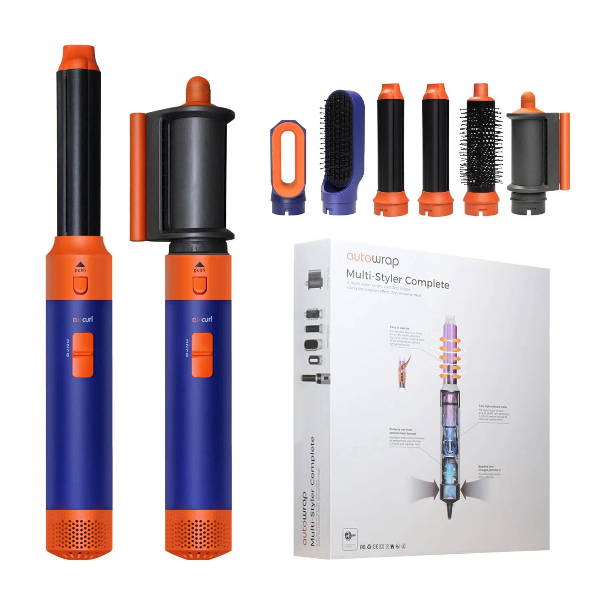 6 in 1 Hair Dryer Multi Styler With Hair Brush Curling Iron Hair Straightener Personal Care Styling Tool Hair Dryer Multi Styler