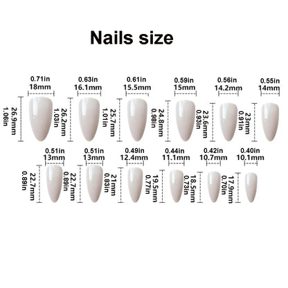 24pcs/set Medium long square fake nails for women girls cute heart flowers feather butterfly design press on false nail art tips.