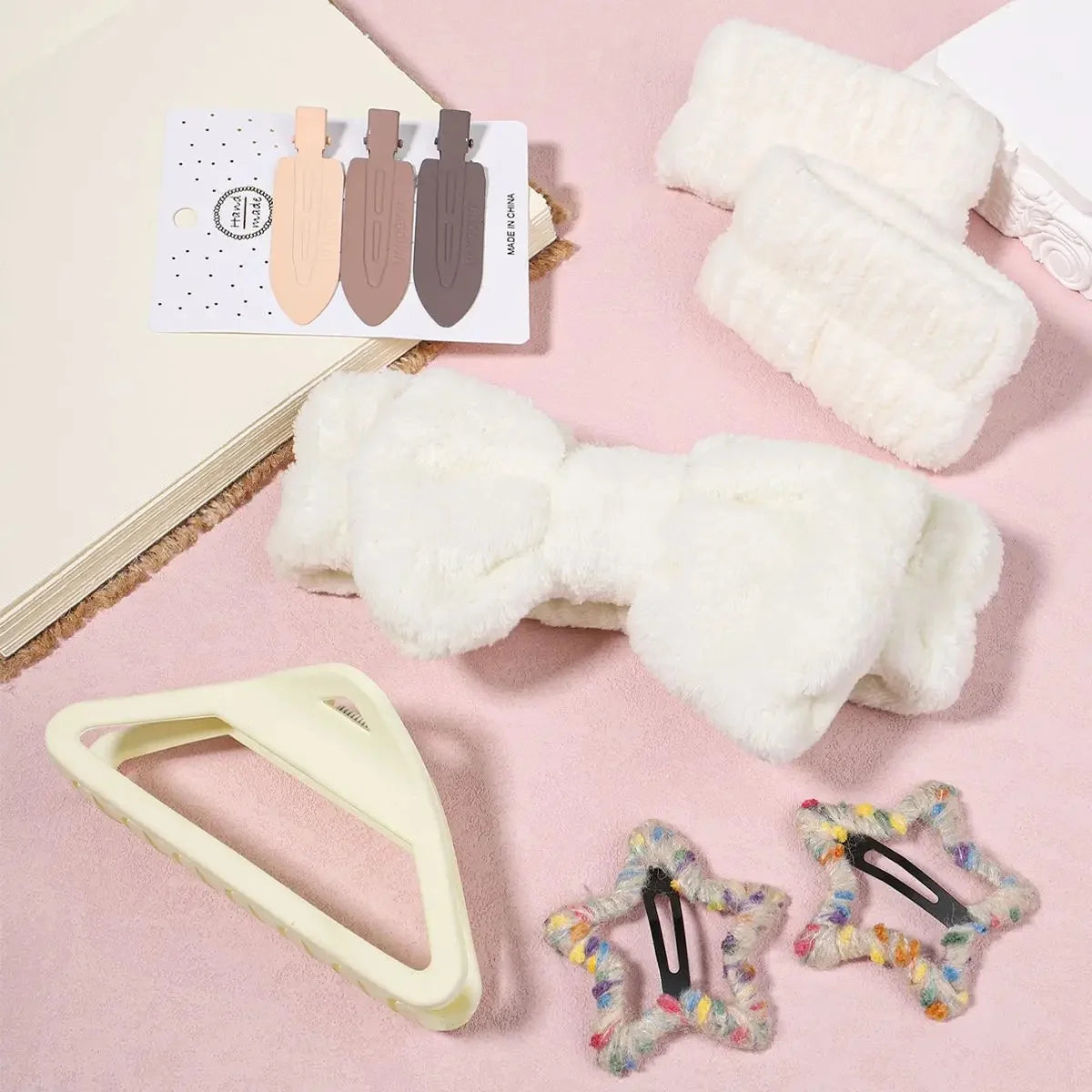 58-Piece Hair Accessories Set Butterfly End Hair Ties Shark Clip Flower Hair Grips Hair Bands Hair Accessories for Women Girls