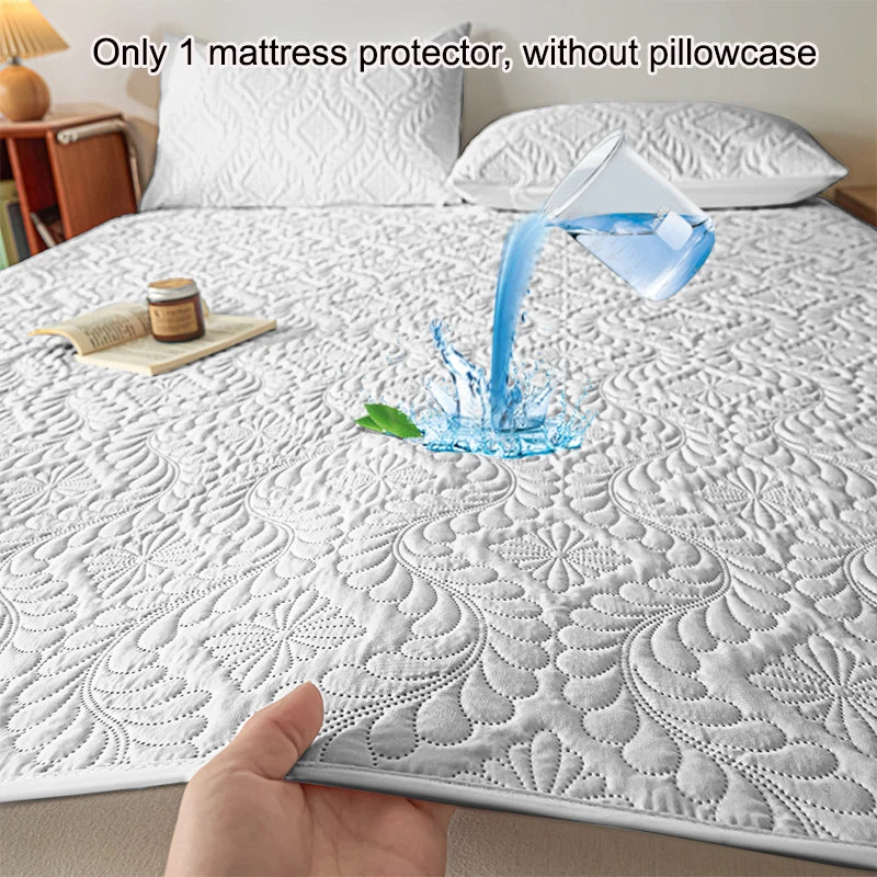 1 simple modern patterned Waterproof laminated mattress protective cover,Whitening bed cover for bedroom,bedding(No pillowcase).