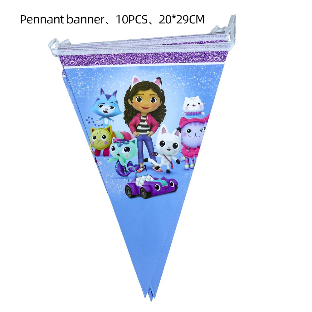 Disney Gabby Puppenhaus Geburtstag Party Dekoration Ballon Servietten Kinder Einweggeschirr Thema Party Supplies Kinder Geschenke