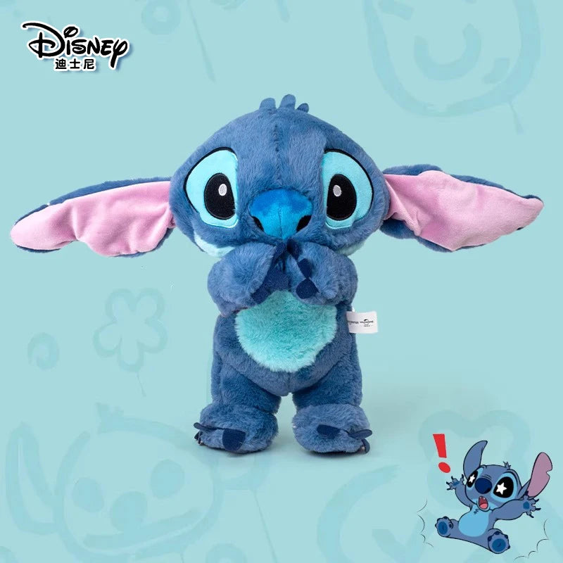 Genuine Disney Kawaii Stitch Stuffed Toys Cartoon&Cute Lilo&Stitch Plush Dolls Throw Pillow BirthdayGift For Kids Boy Girlfriend.