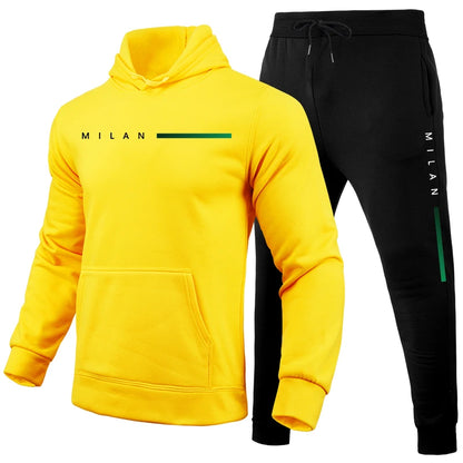 2025 Hot Sale Men's Hooded Sweatshirts Jogger Pants Autumn Winter Daily Casual Sports Jogging Suit Home Outdoor Hoodie Tracksuit.