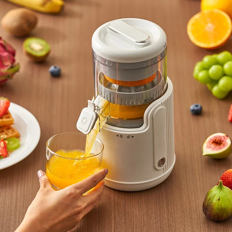 Rechargeable Electric Citrus Juicer Orange Juice Machine Extra Large Caliber Residue Separation.