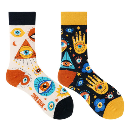 1 Pair Man Women Sock Original AB Tide Socks Colorful Cat Dog Koala Cow Cotton Socks Four Seasons Unisex Medium tube Socks Gift