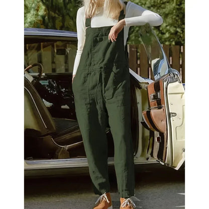 Adjustable Multi-Pocket Overalls for Women New 2025 Style Cross-Border Big Hit Female Long Pants Overall Suits Chinese Origin.
