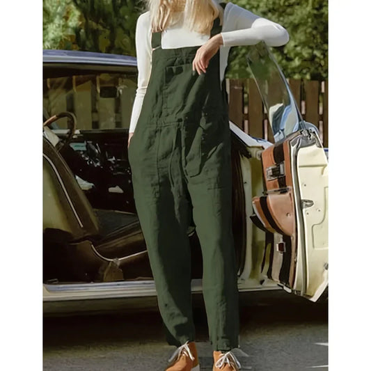 Adjustable Multi-Pocket Overalls for Women New 2025 Style Cross-Border Big Hit Female Long Pants Overall Suits Chinese Origin.