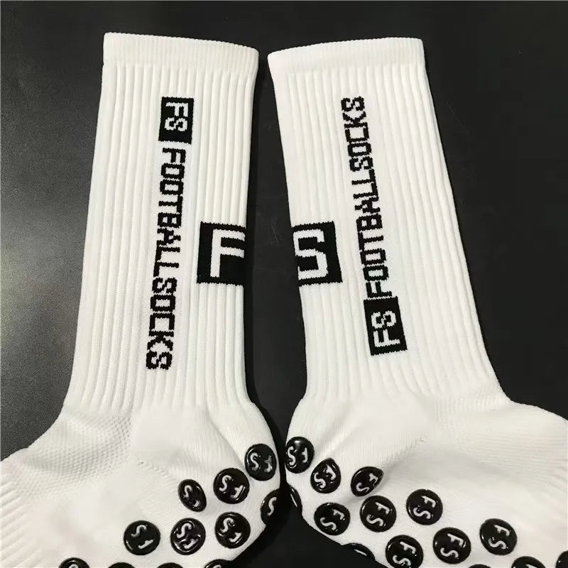 3/1Pair New Style FS Football Socks Round Silicone Suction Cup Grip Anti Slip Soccer Socks Sports Men Women Baseball Rugby Socks.