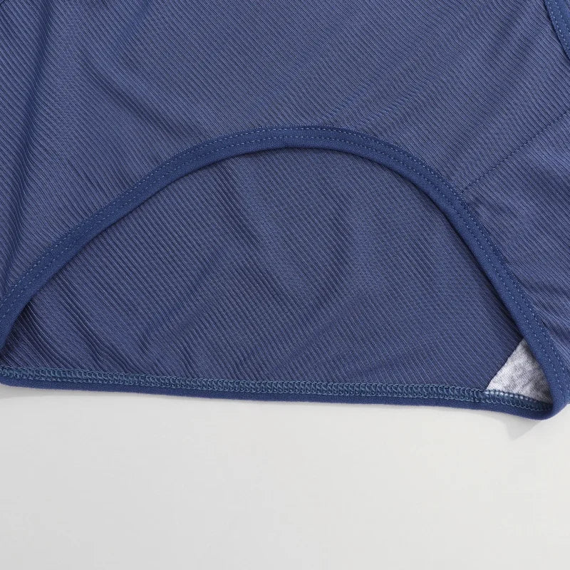 6PCS Women's Plus Size Lace Panties Seamless Solid Color Sport Cozy Physiological Underwear Female Breathable Elastic Lingerie