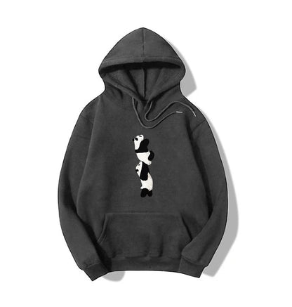 Blessyuki niedlichen Cartoon Panda gedruckt Hoodies Frauen lässig lang ärmel ige Basic Student Sweatshirt plus Größe Paar Kleidung y2k Top