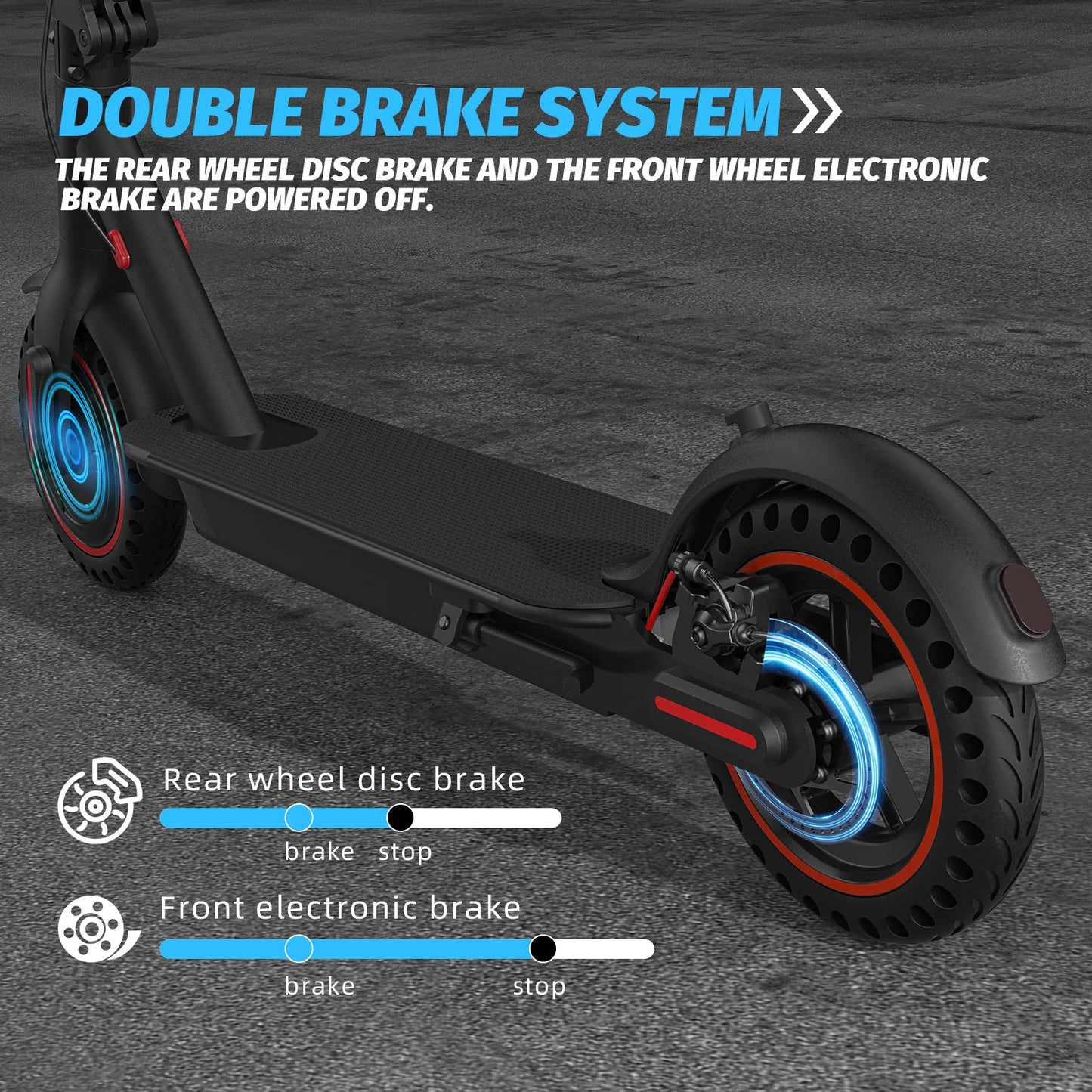 350W Foldable Electric Scooter Adults, 8.5'' Solid Tires, 30KM/H, 30-35KM Range, 36V 10.4Ah Battery, APP Control E-scooter.