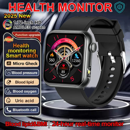 2025 New LED Women AI Smart Diagnosis Smart Watch HRV+PPG Blood Pressure Blood oxygen Health monitor IP68 NFC Smartwatches ﻿