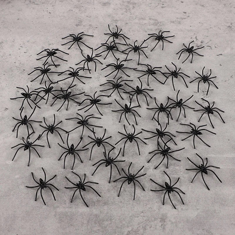 50–100 Stück leuchtende Halloween-Spinnen, gruselige Trick-Spinne für drinnen und draußen, Spukhaus, dekorative Requisiten, Halloween-Partyzubehör.