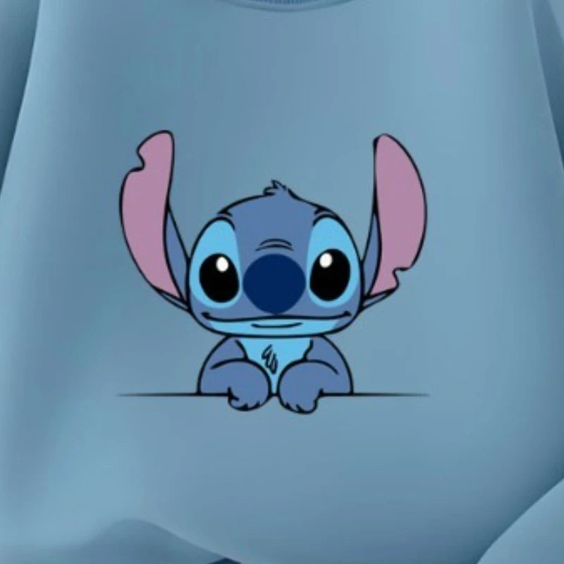 2025  Fall New Style Children's Casual Sweatshirt Sets Kids Sweatpant Set Stitch Printed Boys Pullover and Trousers 2pcs Suit.