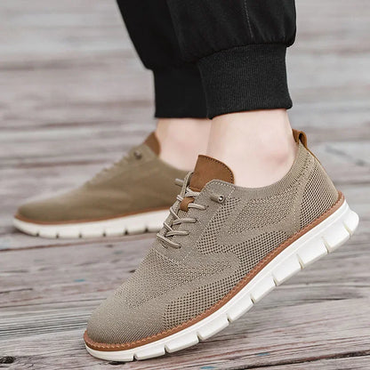 Herren-Freizeitschuhe, klassische, atmungsaktive Brogue-Flats, dämpfende Farbblock-Design-Kleiderschuhe, vielseitige Turnschuhe, leicht