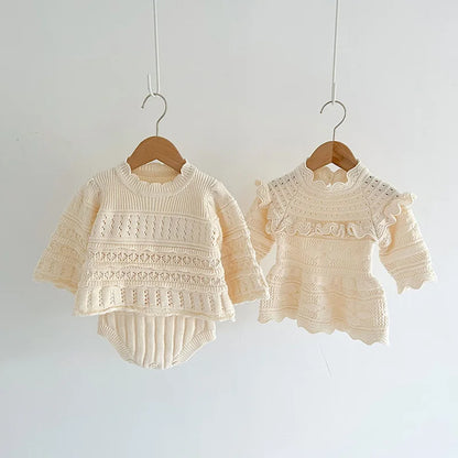 MILANCEL 2023 Baby-Bodys, gestrickt, für Kleinkinder, Mädchen, Kleidung, Kleinkinder, einteilig, Jungenkleidung
