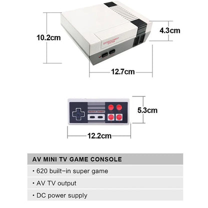 Retro Game Console Classic Mini Video Game System Built-in 620 AV Games 8-Bit FC Nes TV Console for Adults and Kids Gift.